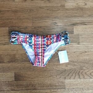 𝅺Roxy Bikini Bottom Tribal Print Large New